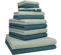 Betz 12 TLG. Set di asciugamani Berlino 100% cotone 2 asciugamani 4 asciugamani 2 asciugamani per gli ospiti 2 panni per il sapone 2 guanti per il lavaggio