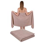 Betz 2 pezzi Asciugamani da sauna XXL BERLIN 100% cotone 70x200 cm Colore cappuccino