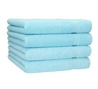 Betz 4 pezzi di set asciugamani doccia PALERMO misura 70x140 cm 100% cotone asciugamano doccia asciugamano sportivo colore turchese