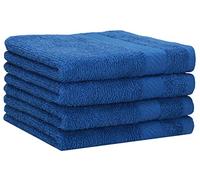 Betz 4 pezzi di set asciugamani doccia PALERMO misura 70x140 cm 100% cotone asciugamano doccia asciugamano sportivo colore blu