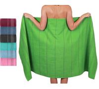 Betz Premium XXL Asciugamano - telo mare grande - asciugamano sauna in 100% cotone - telo mare - 90x180 cm LINES - verde
