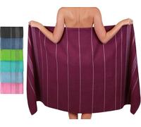 Betz Premium XXL Asciugamano - telo mare grande - asciugamano sauna in 100% cotone - telo mare - 90x180 cm LINES (lilla)