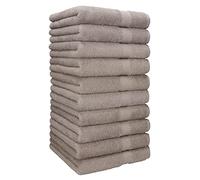 Betz Set di 10 Asciugamani Palermo 100% Cotone 50x100 cm colore pietra