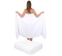 Betz Set di 2 Asciugamani da bagno XXL PALERMO 100% cotone 100 x 200 cm colore bianco