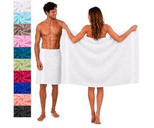Betz set di 2 asciugamani per sauna PALERMO 100% cotone 80x200 cm colore bianco