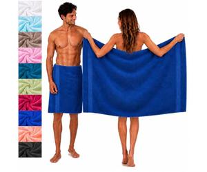 Betz set di 2 asciugamani per sauna PALERMO 100% cotone 80x200 cm colore blu