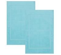 Betz Set di 2 scendibagni misure 50 x 70 cm 100% cotone scendibagno tappeto da bagno Premium qualità 650 g/m² 10 colori sono disponibili (turchese)