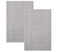 Betz Set di 2 scendibagni misure 50 x 70 cm 100% cotone scendibagno tappeto da bagno Premium qualità 650 g/m² 10 colori sono disponibili Colore grigio argento