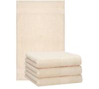 Betz. Set di 4 asciugamani di spugna Premium 4 asciugamani 50 x 100 cm 100% puro cotone colore beige
