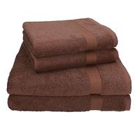 Betz Set di 4 Asciugamani in Spugna Premium 100% Cotone 2 Asciugamani da Doccia 70x140 cm 2 Asciugamani 50 x 100 cm 100% Puro Cotone Colore Marrone