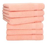 Betz Set di 6 Asciugamani Palermo 100% Cotone 50x100 cm diversi colori (albicocca)