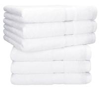 Betz Set di 6 Asciugamani Palermo 100% Cotone 50x100 cm Diversi Colori (Bianco)