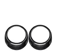 BEUAOCK 2 Pezzi di Rivestimento for Maniglia della portiera dell'auto in Fibra di Carbonio Compatibile con BMW Compatibile con Mini Cooper 3DR F56 F57 Maniglie Interne delle Portiere dell'auto