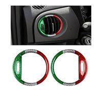 BEUAOCK Compatibile con Abarth 595 Abarth 695 Fiat 500 2016-2019 2020 2021 2022 2023 2024 Adesivo for Presa d'Aria for Auto in Fibra di Carbonio Tricolore, Resistente e Asciutto(1Pair Tricolor)