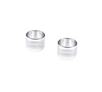 BEUAOCK Compatibile con Fiat Abarth 500 500C 595 595C 695 695C 2017-2022 Auto Volume Multimedia Manopola Anello Copertura Decorativa Accessori in Lega di Alluminio(Silver)