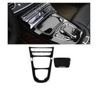BEUAOCK Cornice di Copertura del Pannello del Cambio della Console Centrale in ABS for Auto, Compatibile con Mercedes Classe E W213 2016 2017 2018, Nero Brillante