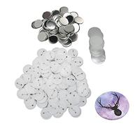 Beufee 100 Impostare parti del pulsante con pin vuoto, badge rotondo che creano forniture kit di badge per perno di metallo per fai -da -te artigianale (50 mm)