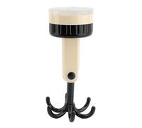 Beufee 2 pezzi di gancio di aspirazione rotante, cucina pieghevole per utensile cucina a gancio a sei artigli cucina per mobile da bagno (Nero)