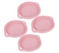 Beufee 4 pezzi di torta rotonda, stampo per torta non stick a strati siliconici per la cottura stampo di pane con maniglia facile da muoversi (S M L XL XXL)