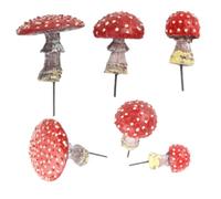 Beufee 6 pezzi di funghi che si illuminano al buio, funghi luminosi che si illuminano nel buio, decorazioni da giardino, funghi finti per la decorazione per giardino,prato