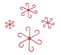 Beufee 8 Pezzi Supporti per Lo Stelo della pianta d'appartamento, Supporto per Piante Reliusibile Supporto per impianti Supporto per Le Piante di Supporto per Piante per Piante da (Rosso)