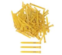 Beufee Anelli per Gambe di Pollo da 100 Pezzi, 1-100 numerato Pollo pollaio di identificazione e Gambe Caviglie Etichette Tag Zip Riutilizzabile per Anatre piccioni piccioni (Giallo)