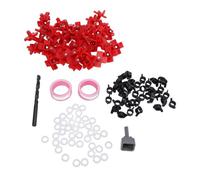 Beufee Capezzoli di Pollo da 40 Pezzi di Pollo, capezzolo d'Acqua pollame di Pollo Automatico in plastica con Trapano per alimentatori di Secchio pollaio Rosso
