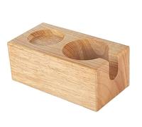 Beufee Coffee Tamper Station, supporto per pressino a 2 fori per accessori per macchine da caffè espresso Supporto portafiltro in legno per bar a casa