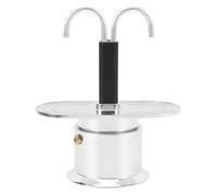 Beufee Double Spout Espresso Maker, caffè che il caffè rapidamente, per il campeggio per esterni a casa (Base redonda)