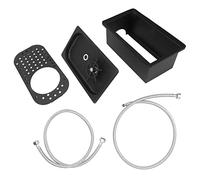 Beufee Enjuagadora de Jarra de Acero Inoxidable Sin Apertura Fregadero de Cocina Lavadora Automática de Vasos de Vidrio para Bar de Hotel Café Taza de Té con Leche Negro (Grande)