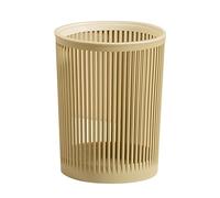 Beufee Hollow Trash Can, Household Large Capacity Paper Wastebasket Trash Bin for School Office Home Bathroom (Khaki)