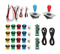 Beufee Kit di gabinetto s, pulsanti s s joystick fai -da -te accessori pulsante fulmine rocker per win10 win8 win7 xp 2000 98