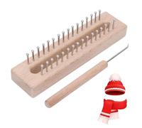 Beufee Legno Maglia Telaio, Coperta Telaio con Gomito Uncinetto Gancio calzino Telaio Rettangolare a Mano Macchina da Tessitura a Maglia Bordo 32 pegs per Sciarpa Maglione Scialle Hat Craft