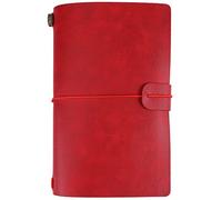 Beufee Notebook per la rivista di pelle PU, taccuino da viaggio vintage per la rivista del diario personalizzato Pianificatore del diario Riutilizzabile per uomini donne (Rosso)