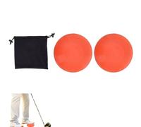 Beufee Pedale Golf Force 2 Pezzi, Strike Pad Golf Arancione Gomma | Golf Forza fisica Pad Piastra di forza Pedale di forza in gomma Esercitatore Step Pad Miglioramento delle abilità di