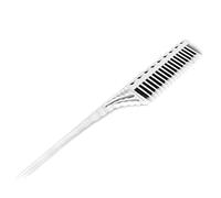 Beufee Pettine a 3 file, Pettine per stuzzicare 2 pezzi Spazzola per capelli ricci Leggera per la cura dei capelli Modellazione dello styling (White)