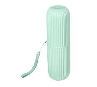 Beufee Porta spazzolino da viaggio Custodia portatile Ampia capacità Porta dentifricio multifunzionale in plastica per il bagno della scuola (Green)