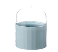 Beufee Porta spugnetta per trucco, Contenitore per soffio per trucco in plastica Scatola per uova per trucco con supporto portatile con coperchio trasparente, 3,1 X 2,3 pollici (Blu)
