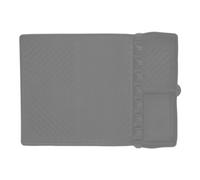 Beufee Tappetino per Utensili a Piastra in Silicone, 8 Slot 16x11.5 Pollici di Grill Silicone Copertura a Piastra Facile da Pulire Gli Accessori per la Cottura della (Grigio)