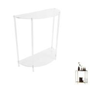 Beufee Tavolo laterale acrilico, comodino acrilico a 2 livelli tavolo da comodino acrilico trasparente per camera da letto, soggiorno, bagno