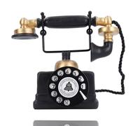 Beufee Telefono Vintage, Modello di Telefono Decorativo retrò Rotary Telephone European Antique Decor per Home Cafe Bar Restaurant