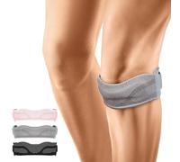 Beugo Fascia per ginocchio rotuleo Cinturino, Cinturino al Ginocchio Regolabile con Cuscinetto in Silicone, Tutore Ginocchio Rotulea per Palestra, Escursionismo, Basket, Baseball, 1 Pezzi, Grigio