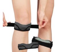 Beugo Fascia per ginocchio rotuleo Cinturino, Cinturino al Ginocchio Regolabile con Cuscinetto in Silicone, Tutore Ginocchio Rotulea per Palestra, Escursionismo, Basket, Baseball, 1 Pezzi, Nero