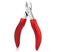 Beugo Tagliaunghie per Unghie Spesse, Tronchesino Unghie Piedi con Lama Dritta, Testa Angolata a 45°, Tronchesino Tagliaunghie di Precisione per Unghie Incarnite, Anziani, Uomini e Donne, Rosso