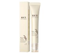 BEUKING Crema di riso per occhi, rullo idratante per occhi con estratto di riso e ginseng, morbido, leggero, ad assorbimento rapido, non appiccicoso, riduce linee d'espressione, borse e occhiai.