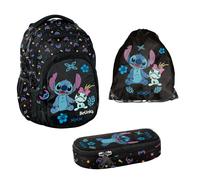BeUniq Stitch Zaino scuola 3 scomparti, astuccio, sacca scarpe