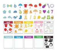 BEUNITONE 63 pezzi di colori ordinamento in feltro Story Board, Montessori-Inspired Sensory & Calm Down Activity Board | Fuzzy Felt Play Kit per imparare a casa e in viaggio