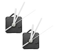 BEUON 2 Confezione di Ricambio Orologio da Parete Diy Parti di Riparazione Movimento Pendolo Meccanismo Orologio Al Quarzo Motore con Kit di E Raccordi (Nero)