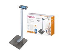 Beurer BF 1000 Super Precision Bilancia Diagnostica Professionale con Misurazione Incrociata, Connessione Bluetooth e con Portata fino a 200 Kg, Metallo, Nero