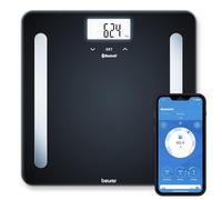 Beurer BF 600 Pure Black Bilancia Diagnostica con Connettivita Bluetooth, nero, lcd